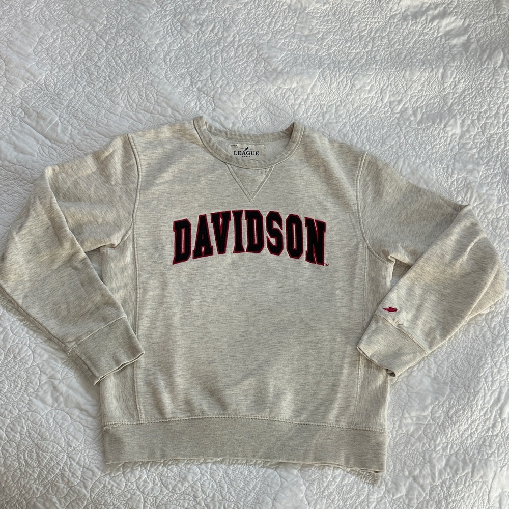 League Women's Cream Crew Neck Sweatshirt Davidson College